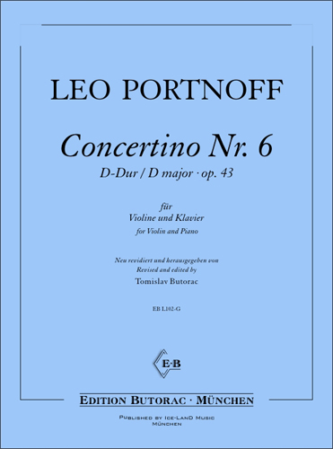 Cover - Leo Portnoff, Concertino No. 6 in D major op. 43